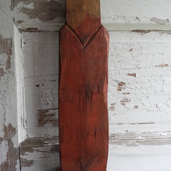 Vintage Mexican Folk Art Log Bark Santo Wood Carving - Picture 3 of 5